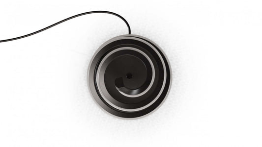 16 Lampe de Table LED Spirale Noir Mat |Lampe de table en spirale à DEL de 16 po noir mat