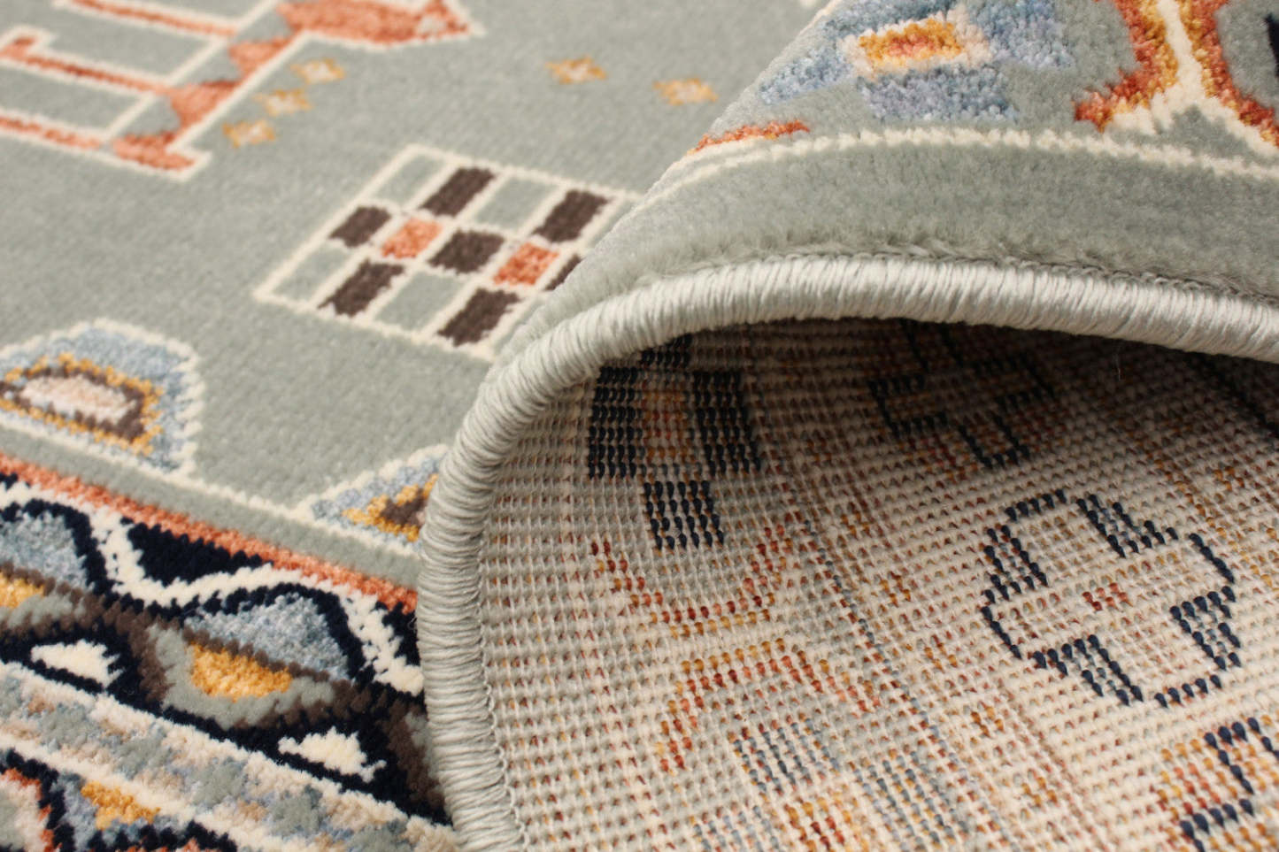 Tapis Quincy bleu sarcelle - 2,39 m x 3,10 m | D2FPTBC6