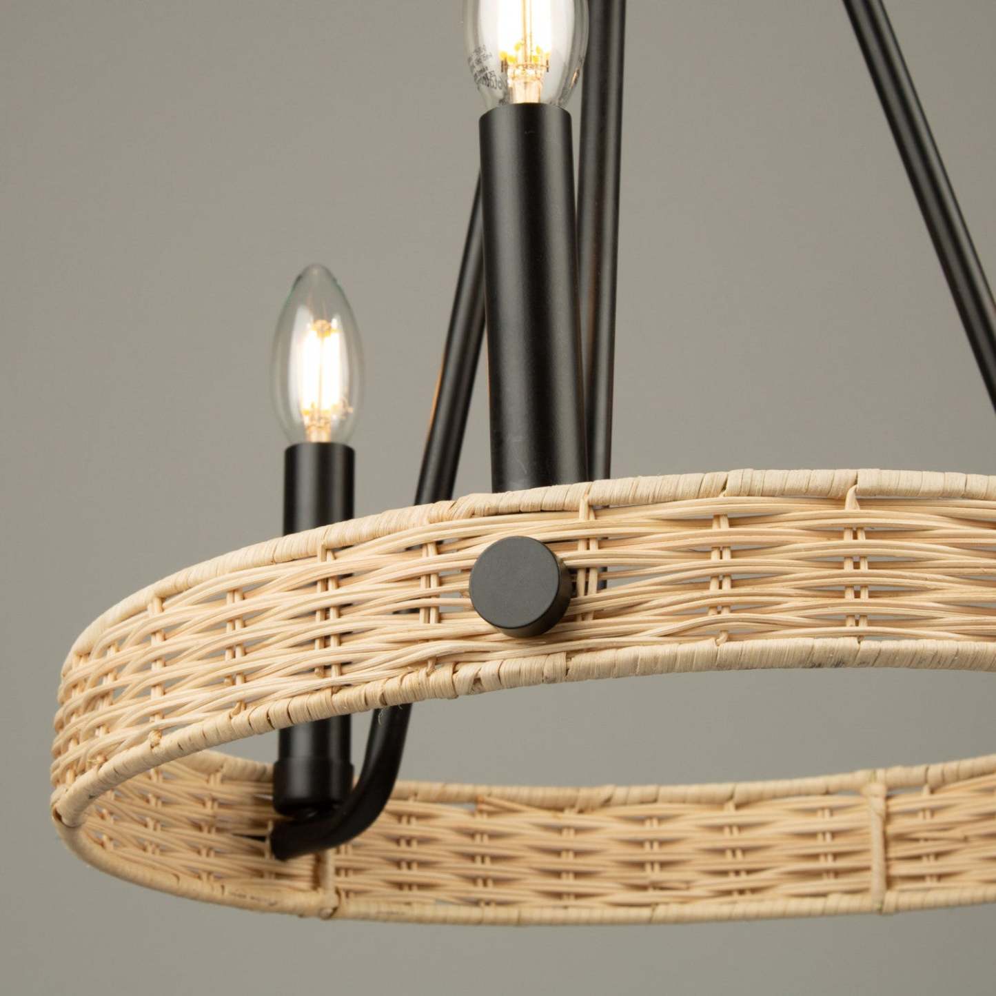 Perris Lustre noir à 3 lumières | Lustre Perris noir à 3 ampoules | D06H7AS8