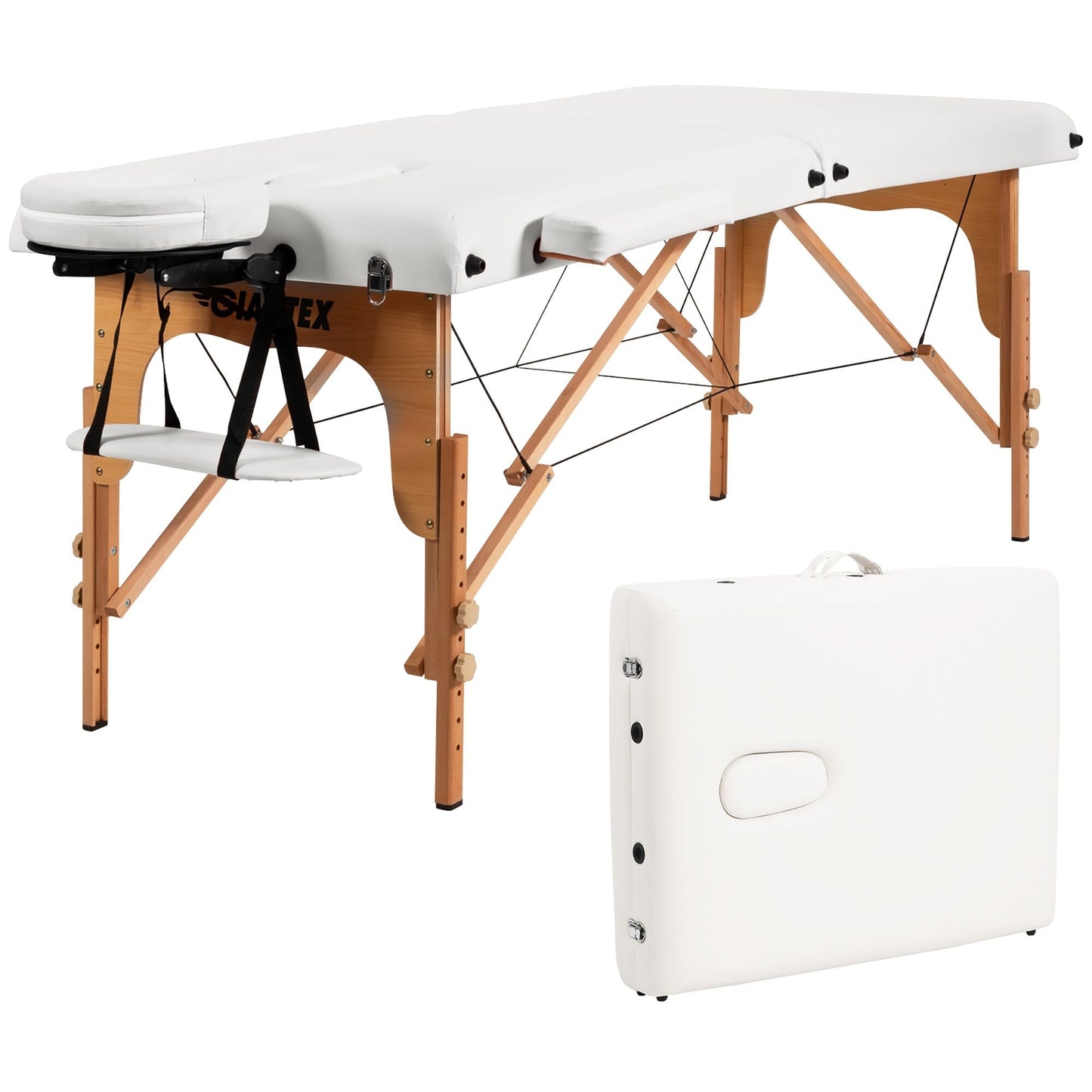 Table de massage portable 84''L, réglable, pour le visage, le spa et le tatouage, avec transport