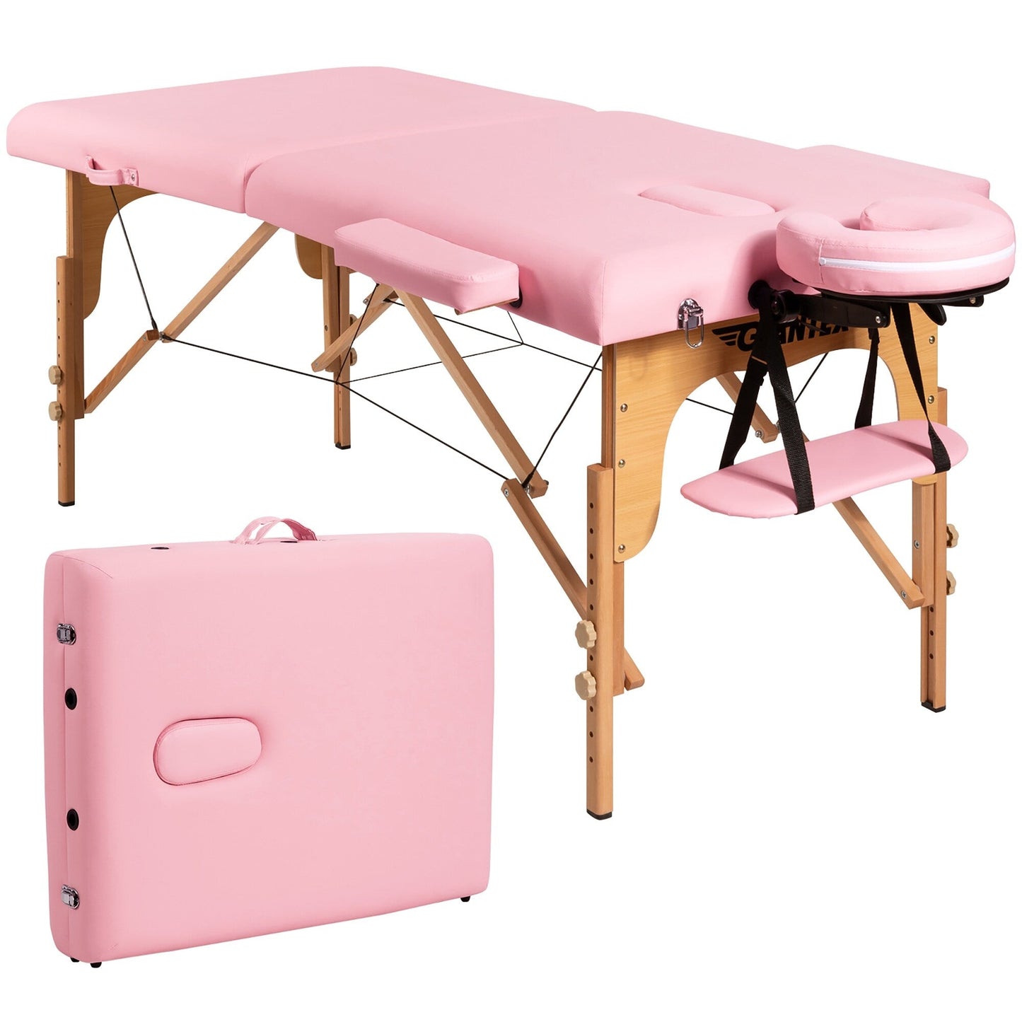 Table de massage portable 84''L, réglable, pour le visage, le spa et le tatouage, avec transport