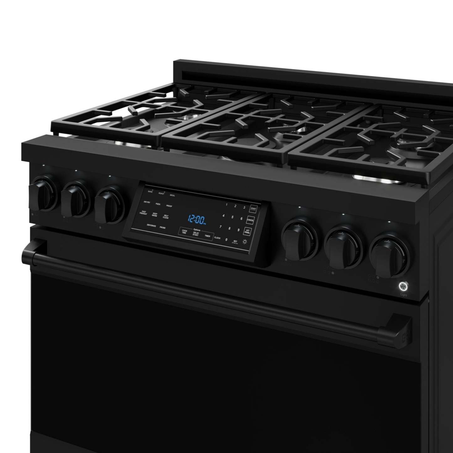 Gordon Ramsay Collection by Thor Kitchen 36 Cuisinière à gaz professionnelle indépendante avec panneau inclinable à commande tactile - RSG36B|Cuisinière à gaz amovible de style professionnel collection Gordon Ramsay de Thor Kitchen de 36 po - RSG36B