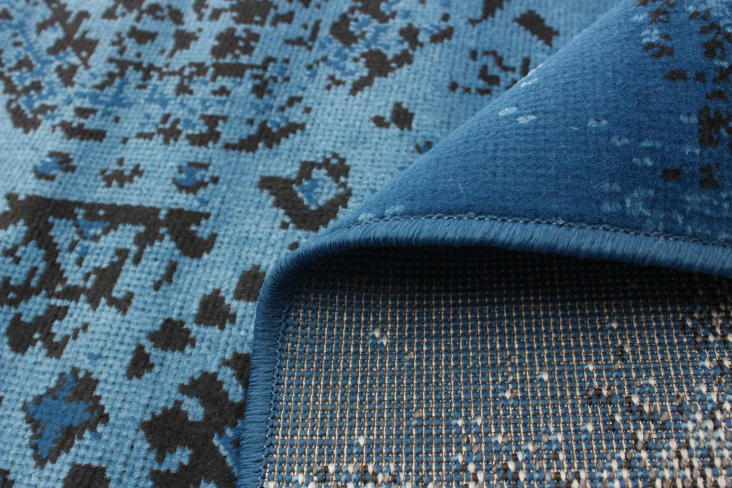 Tapis Jedda Bleu 5'3 x 7'7|Carpette Jedda bleue 5 pi 3 po x 7 pi 7 po|D86FX8AE