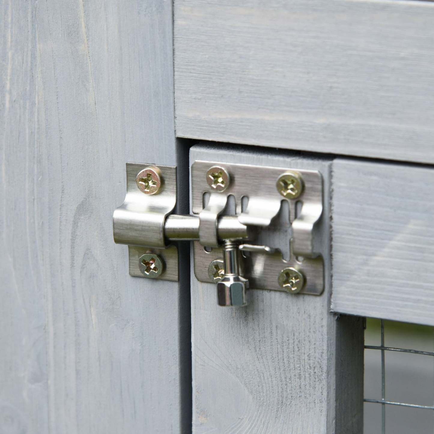 Pawhut Grand Enclos Exterieur Pour Chat, Maison Pour Chat Etanche Avec Toit En Bitume, Cagette En Bois Pour Chat