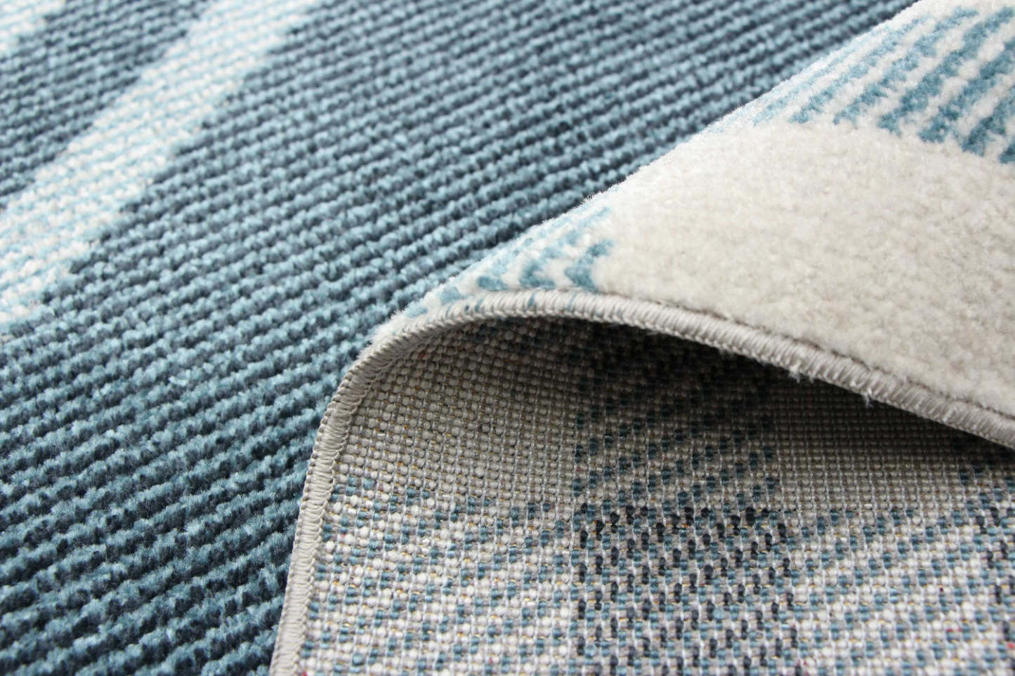 Carpette Roma bleue lavable à la machine - 5 pi 0 po x 7 pi 0 po|D86FZLYK