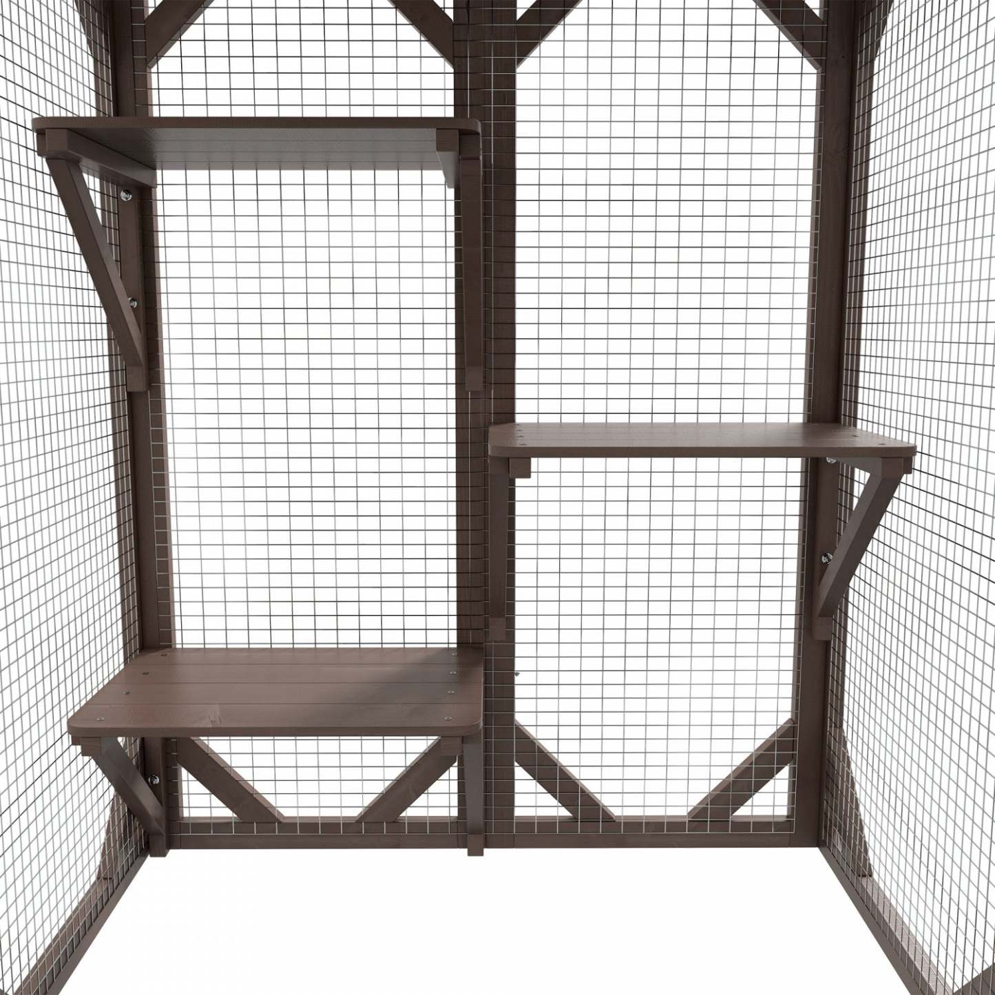 Pawhut Cage Pour Chat Intérieur Catio Enclos Extérieur Pour Chat Maison Pour Animaux Petits Enclos Pour Lapin, Chaton, |Pawhut Cage Pour Chat Maison D'extérieur En Bois Pour Chat Cage Intérieure Avec Toit En Asphalte, Pl