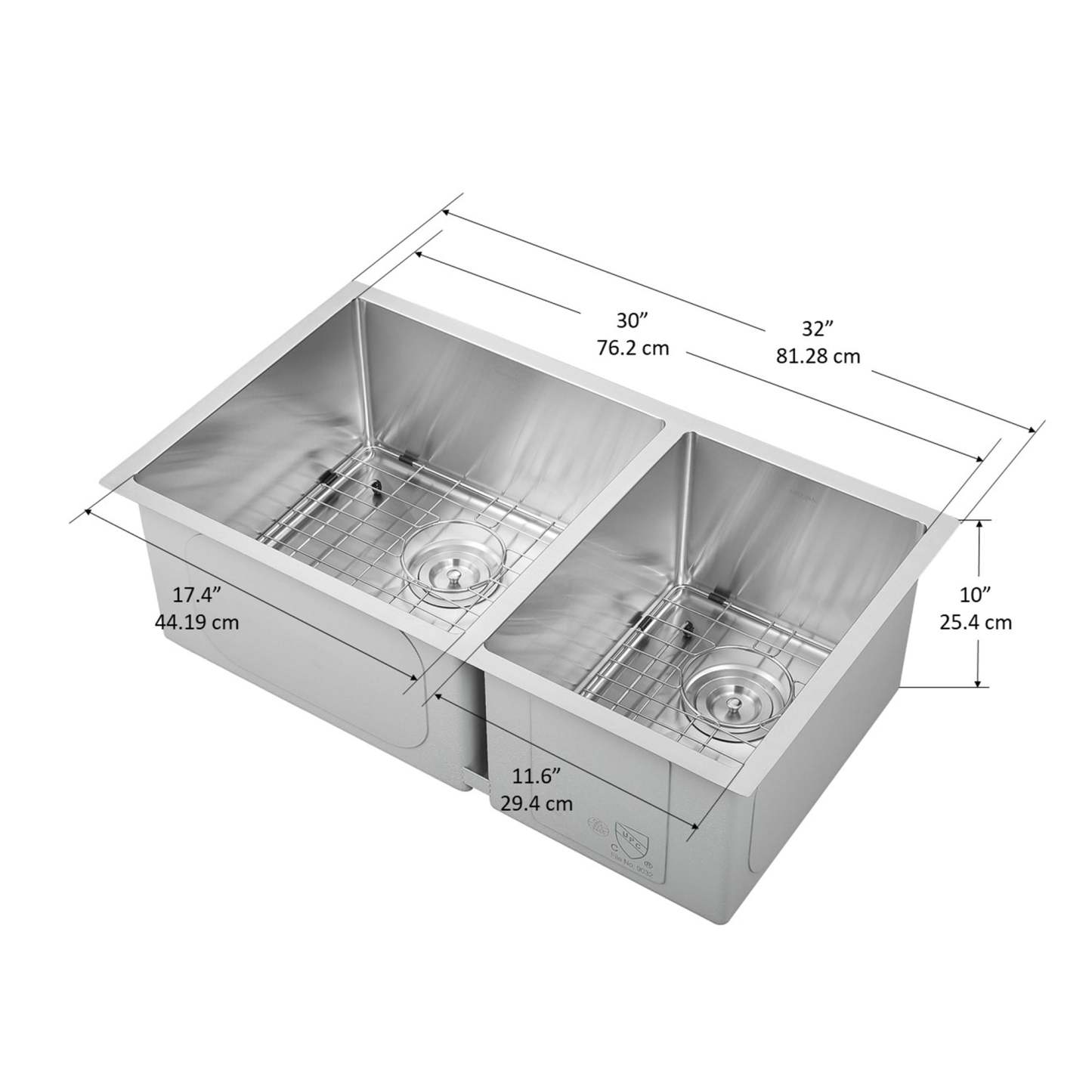 Évier de cuisine résidentiel Ancona Prestige Series 32 - AN-3313|Évier de cuisine résidentiel Ancona de série Prestige de 32 po - AN-3313|D77GOSSF