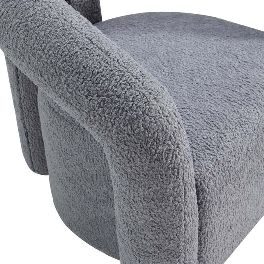 Manhattan Comfort Modern Darian Chenille Accent Chair - Gris|Chaise d'appoint moderne Darian de Manhattan Comfort en chenille - grise