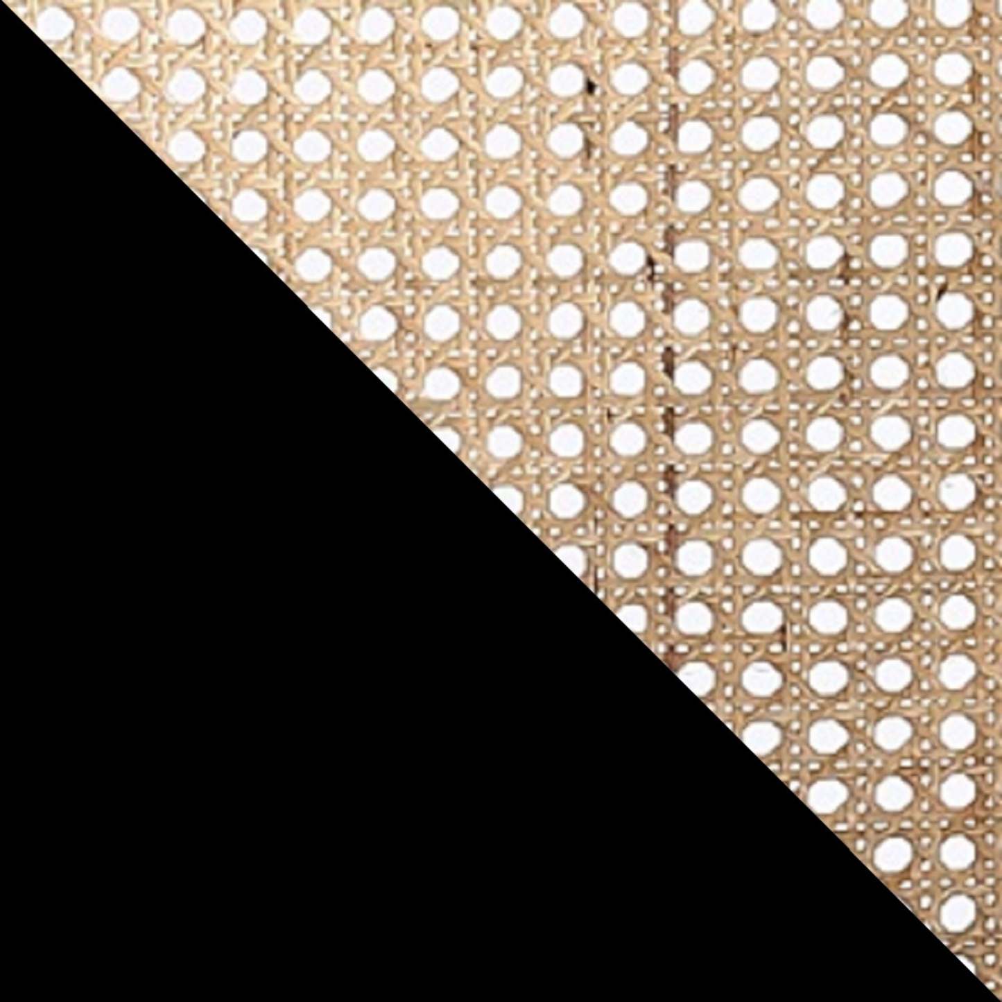 Manhattan Comfort Versailles Armchair - Noir & Canne Naturelle|Fauteuil à accoudoirs Versailles de Manhattan Comfort - noir et canne naturelle