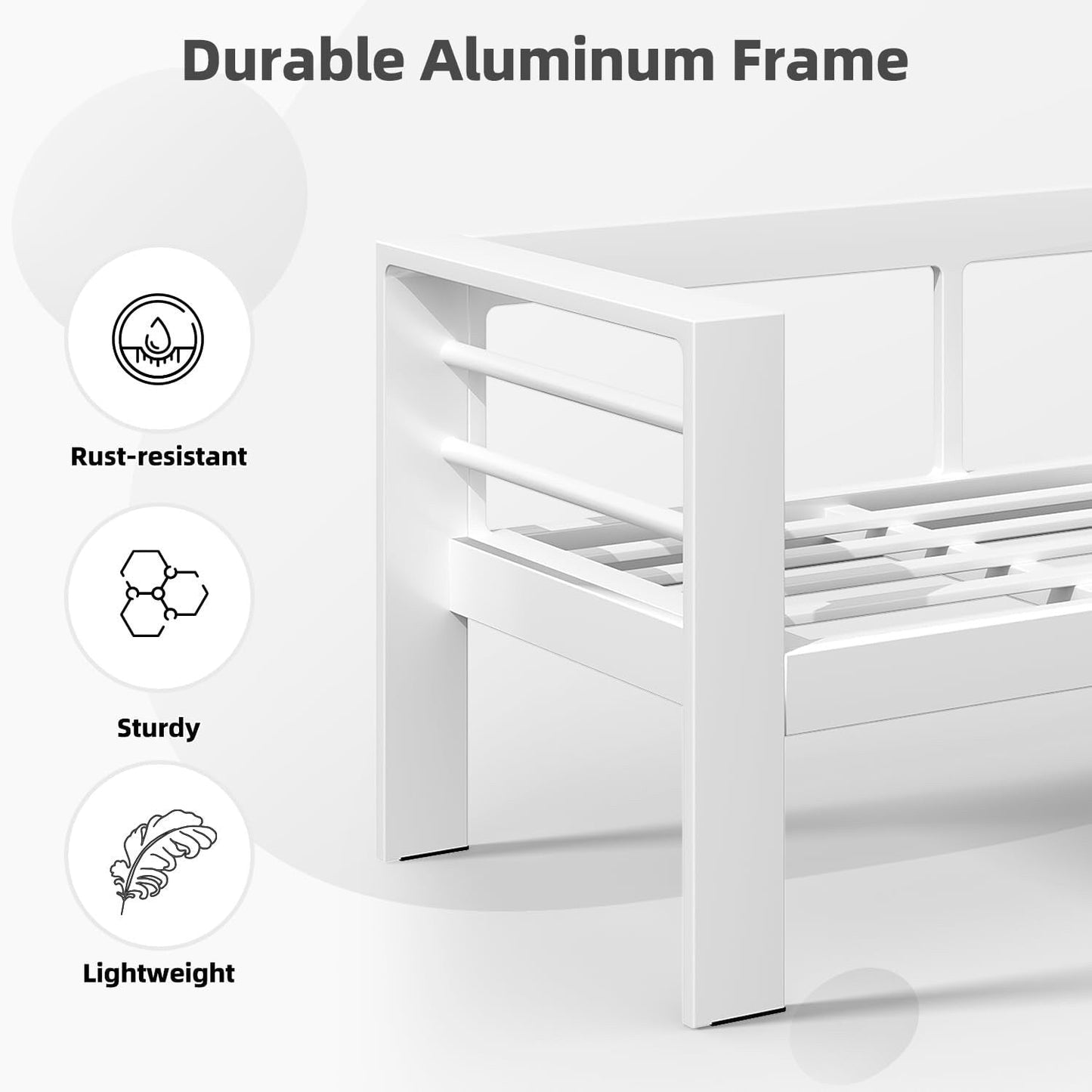Ensemble de meubles de patio en aluminium AECOJOY 7 pièces Ensemble de conversation d'extérieur