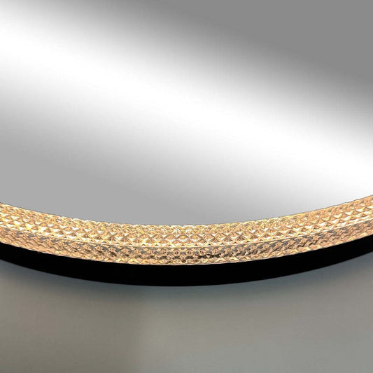 Miroir LED Collection Reflections - Noir Mat|Miroir de la collection Reflections éclairé à DEL - noir mat