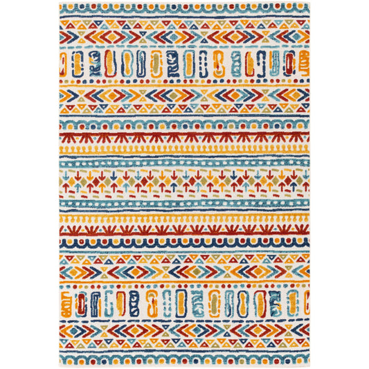 Tapis d'intérieur/extérieur Livabliss Aldine Vibrant Boho