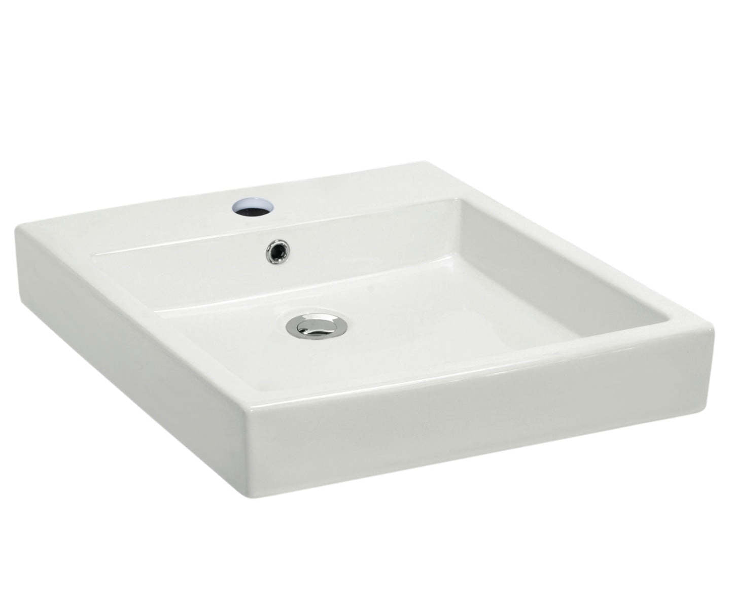 Bristol Sinks Above Counter Lavabo de salle de bain carré en porcelaine vitrifiée - BV111|Bristol Sinks lavabo de salle de bain carré en porcelaine vitrifiée sur le dessus du comptoir - BV111