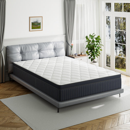 Matelas hybride SweDrea 12 po à plateau-coussin moyen en mousse viscoélastique et gel, certifié CertiPUR-US, SGS et OEKO-TEX.