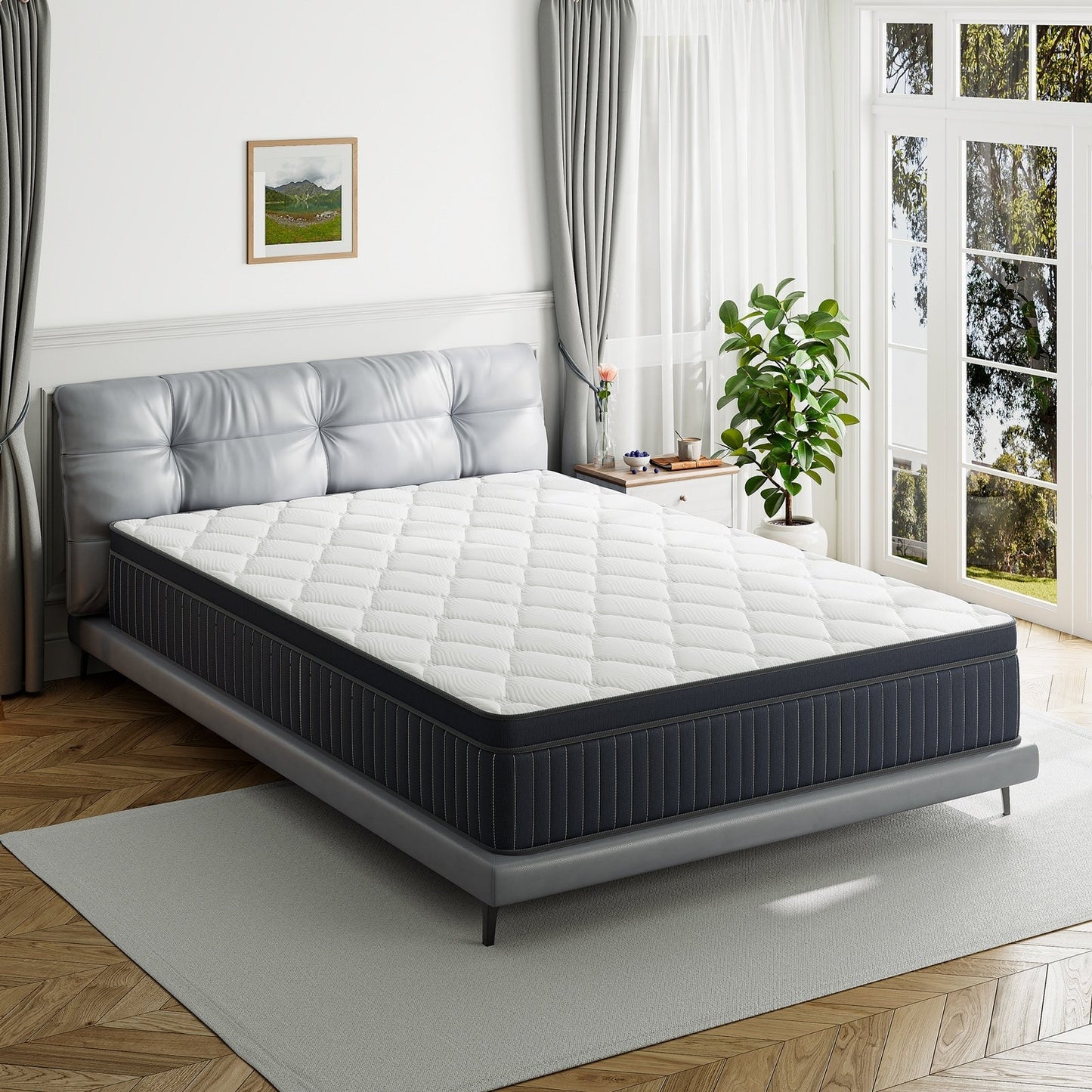 Matelas hybride SweDrea 12 po à plateau-coussin moyen en mousse viscoélastique et gel, certifié CertiPUR-US, SGS et OEKO-TEX.