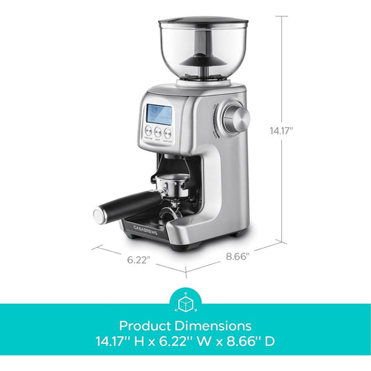 Moulin à café électrique CASABREWS Tornado à meules coniques argentées - Non disponible