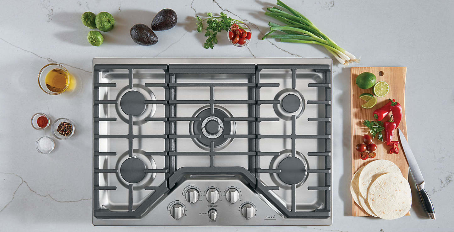 Cafe 30 5-Element Gas Cooktop - Stainless - CGP95302MS1 | Cuisinière à gaz Café de 30 po à 5 éléments - acier inoxydable - CGP95302MS1