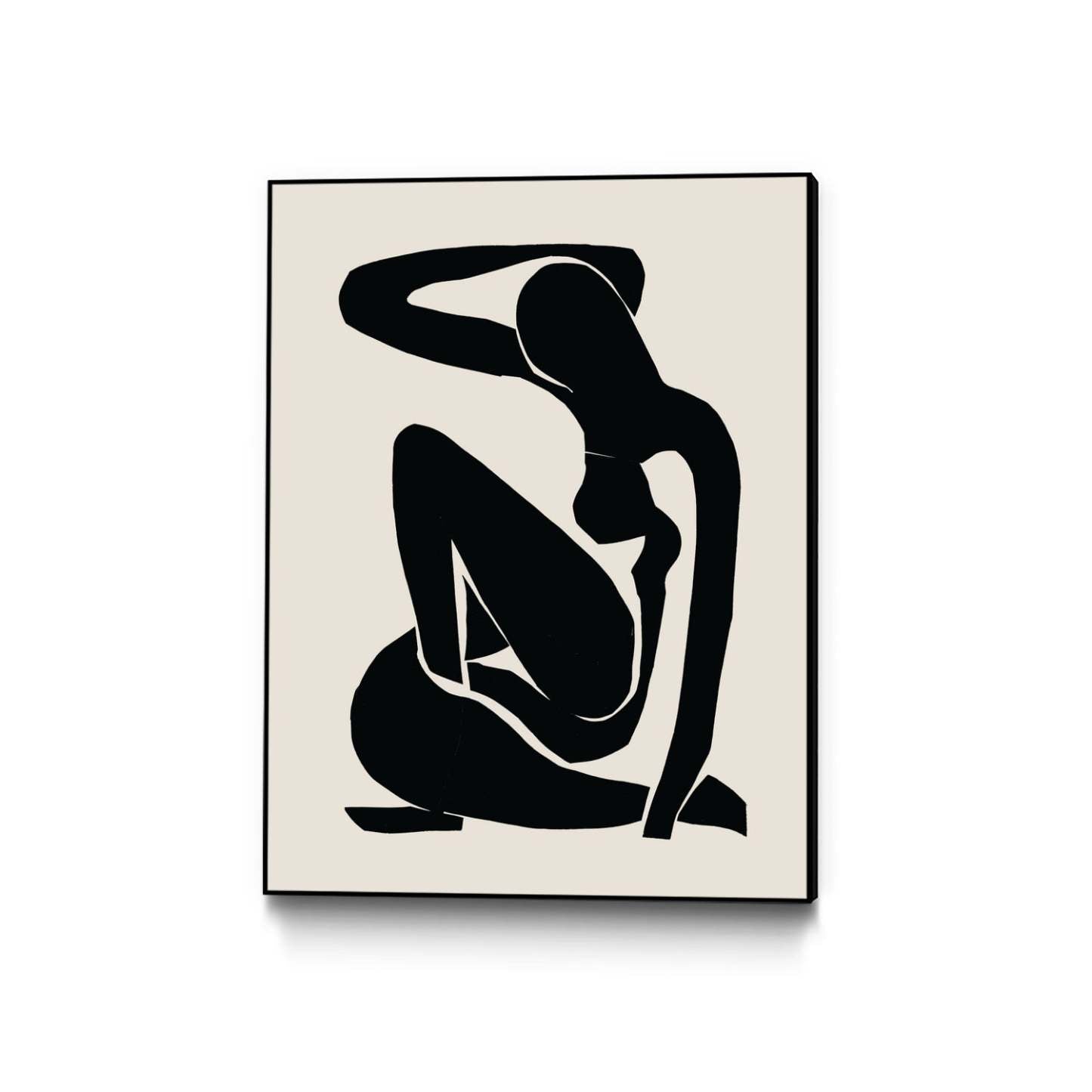 Œuvre d'art murale sur toile encadrée noire « Sans titre » 24 x 32