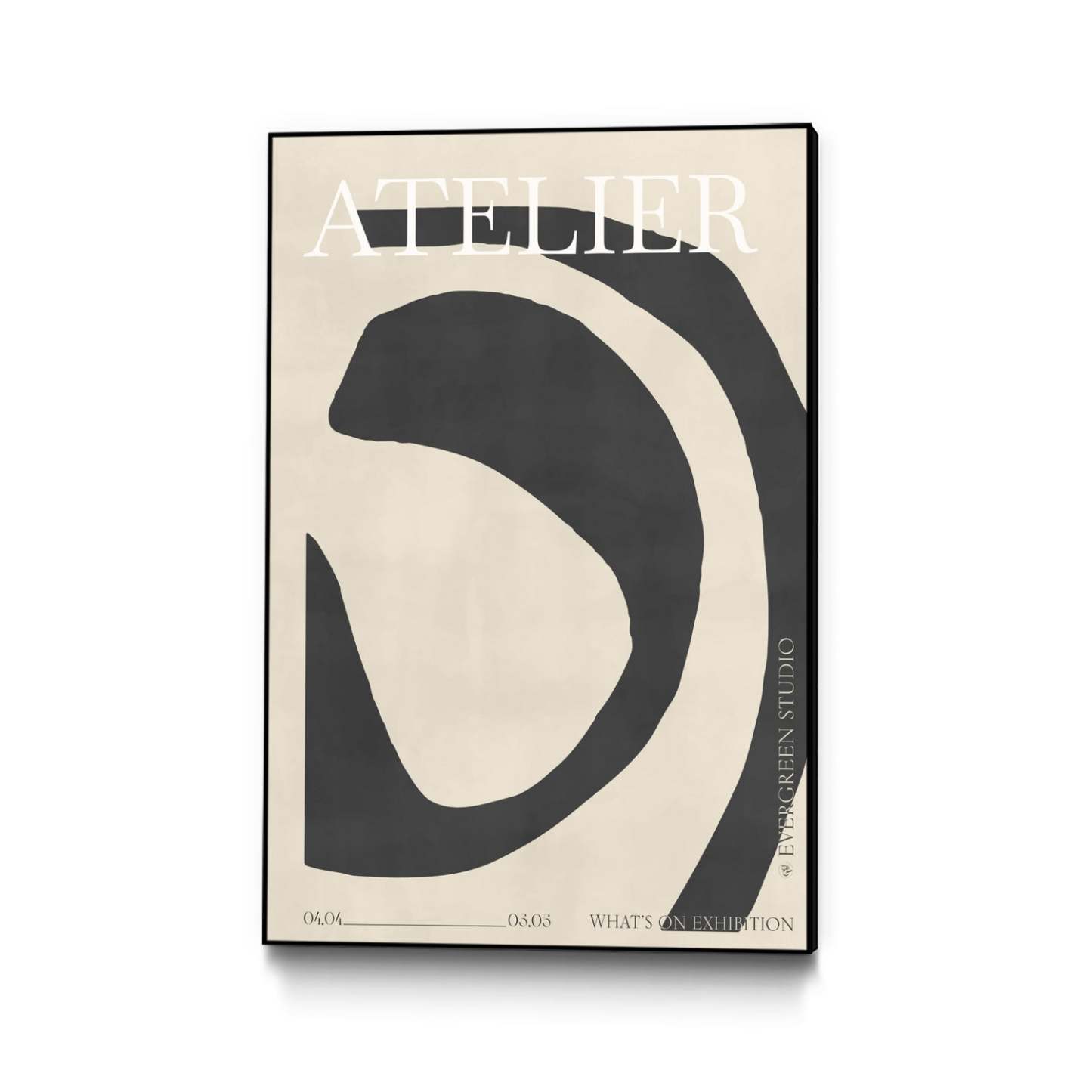 L'atelier Canvas Framed Black 24x36 Wall Art|Œuvre d'art murale sur toile encadrée noire « L'atelier » 24 x 36