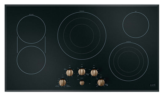 Café 5 pièces Electric Cooktop Brushed Bronze Knobs - CXCE1HKPMBZ|Boutons bronze brossé pour surface de cuisson électrique 5 pièces Café - CXCE1HKPMBZ|CXCE1HBZ