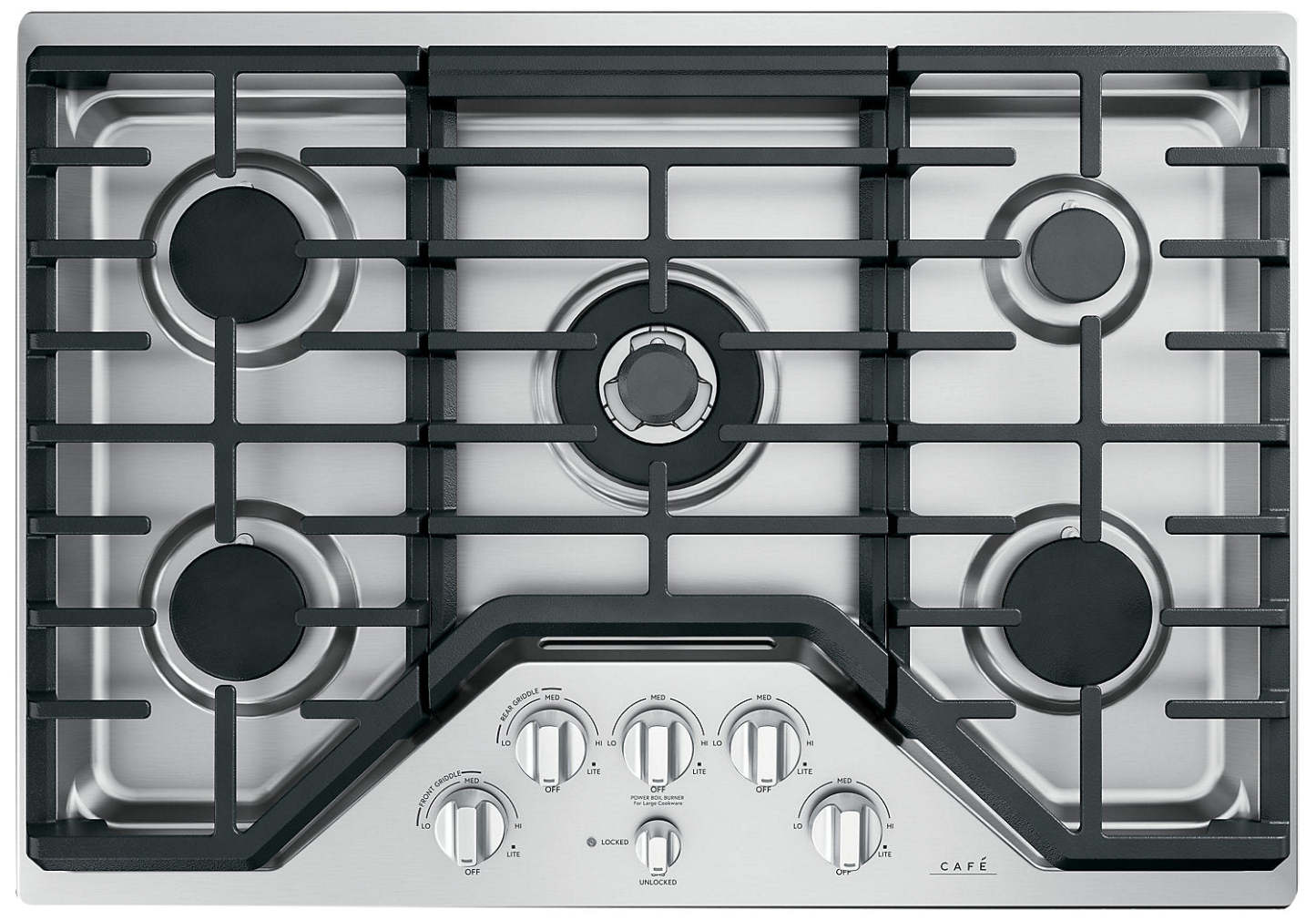 Boutons en acier inoxydable brossé pour table de cuisson à gaz Café 5 pièces - CXCG1K0PMSS|Boutons en acier inoxydable brossé pour surface de cuisson à gaz 5 pièces Café - CXCG1K0PMSS|CXCG1KSS