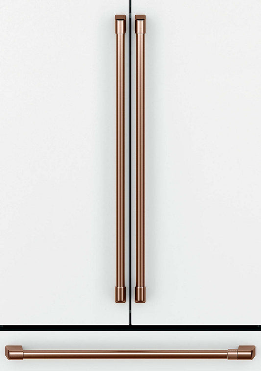 Poignées en cuivre brossé pour réfrigérateur à portes françaises Café - CXLB3H3PMCU|Poignées en cuivre brossé pour réfrigérateur à portes françaises Café - CXLB3H3PMCU|CXLB3HCU