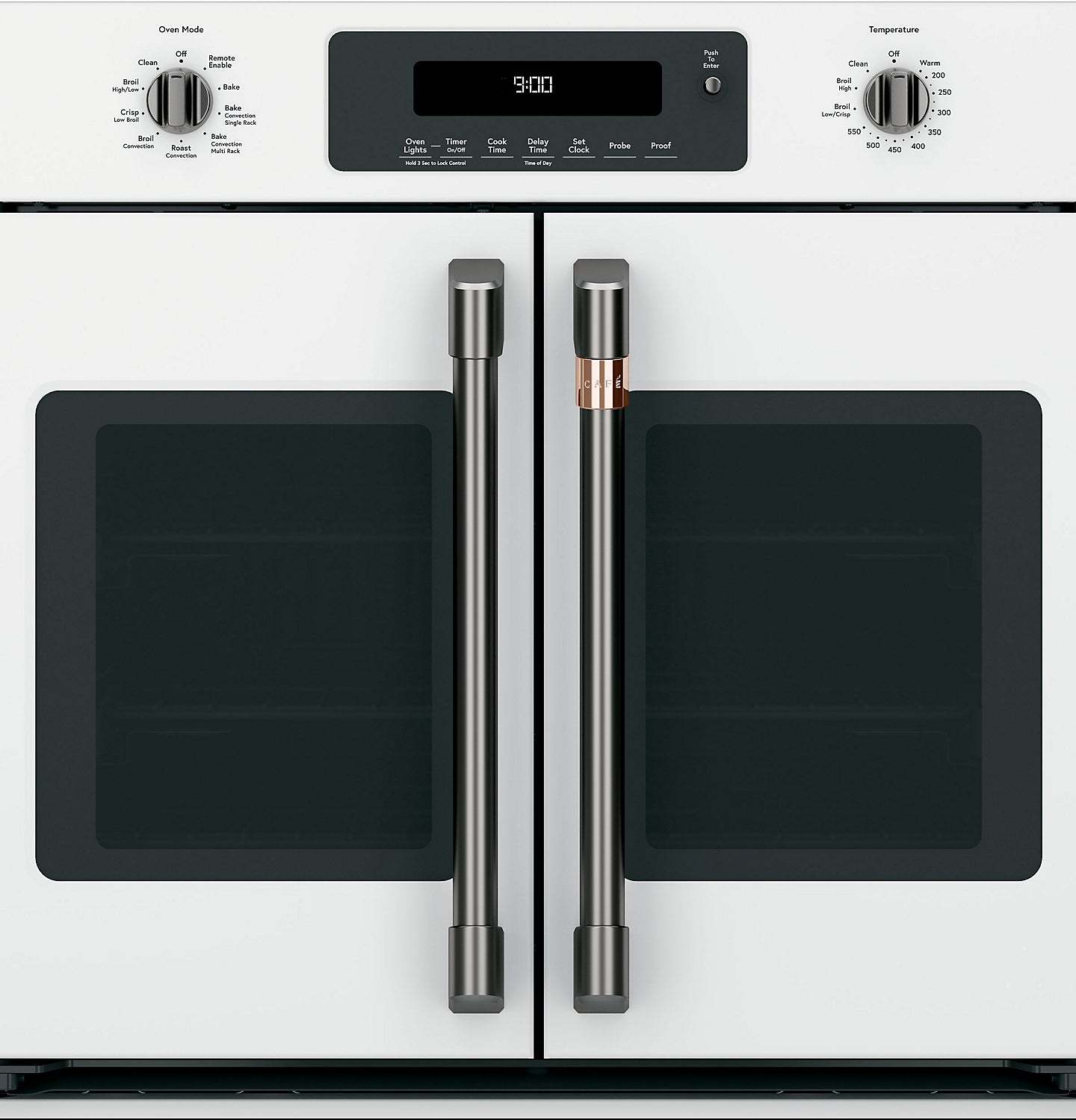 Café French-Door Wall Oven Brushed Black Knobs and Handles - CXWSFHKPMBT|Poignées et boutons noir brossé pour quatre murales à portes françaises Café - CXWSFHKPMBT|CXWSFHBT