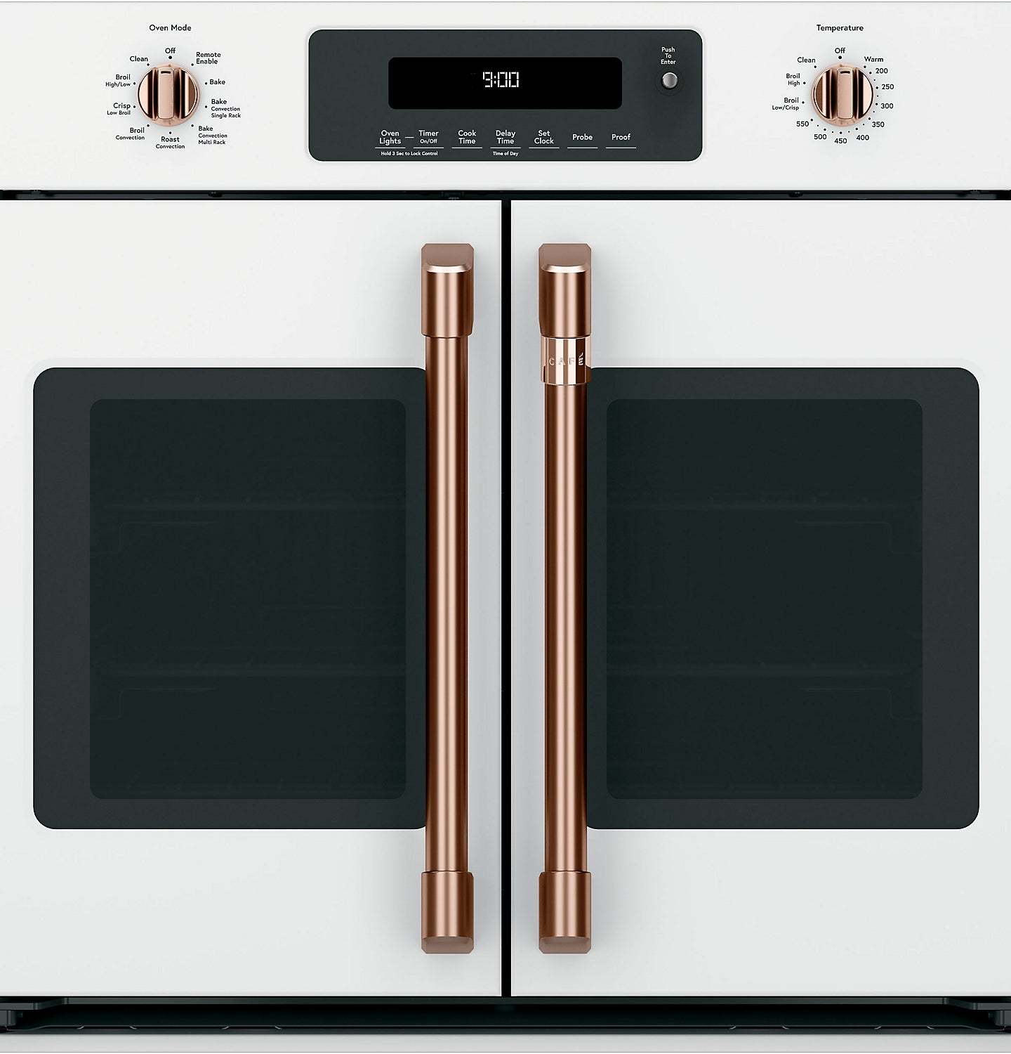 Café French-Door Wall Oven Brushed Copper Knobs and Handles - CXWSFHKPMCU|Poignées et boutons cuivre brossé pour quatre murales à portes françaises Café - CXWSFHKPMCU|CXWSFHCU