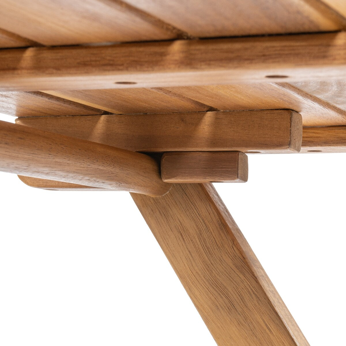 Ensemble bistrot d'extérieur pliant 3 pièces en bois d'acacia Cadiz Modern Coastal, par JONATHAN Y