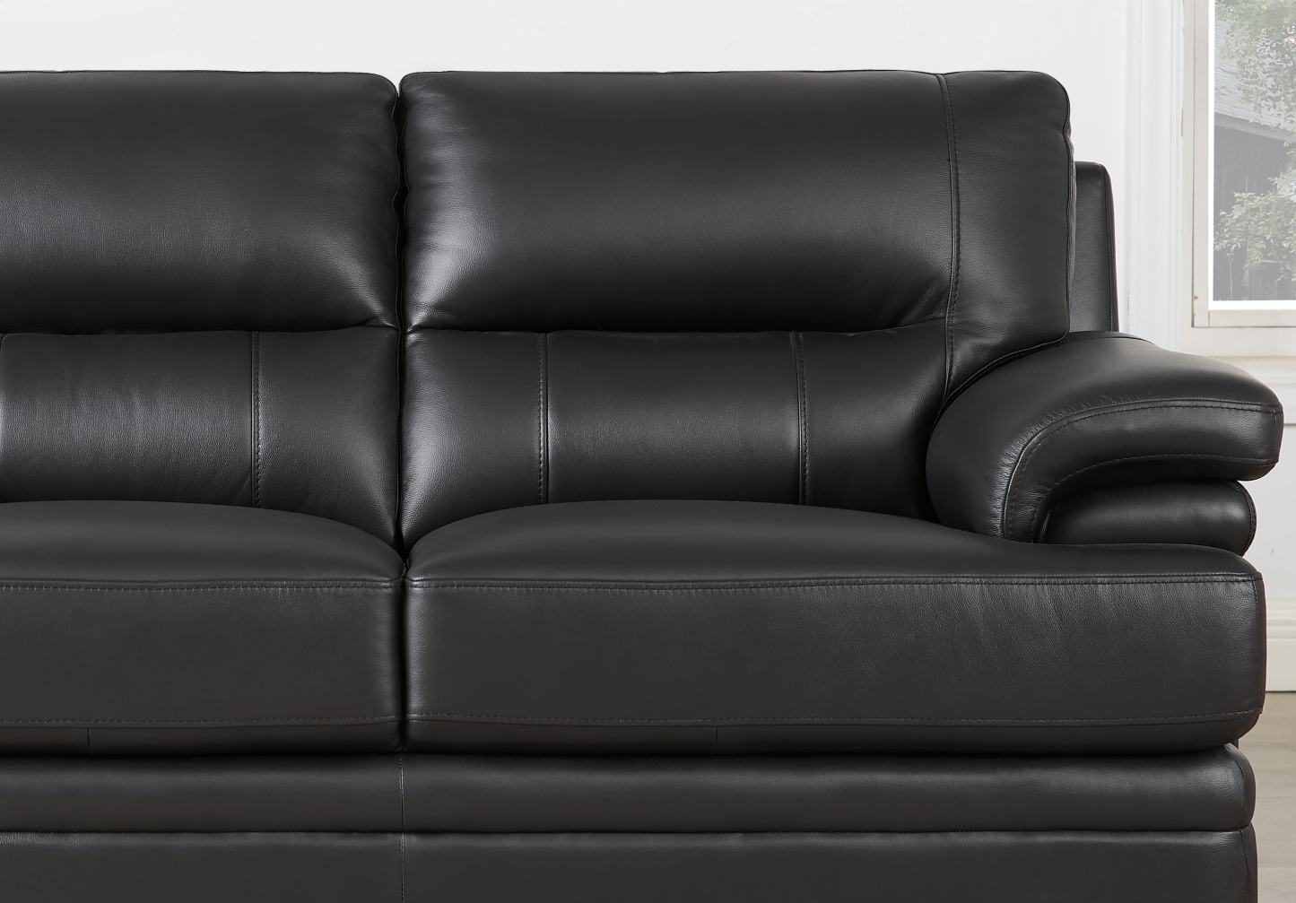Sofa Luxor de Hydeline en cuir - noir