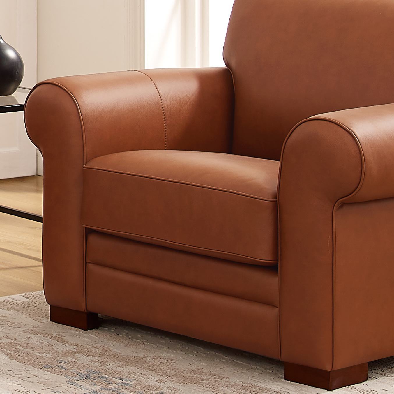 Fauteuil Brookfield de Hydeline en cuir - brun