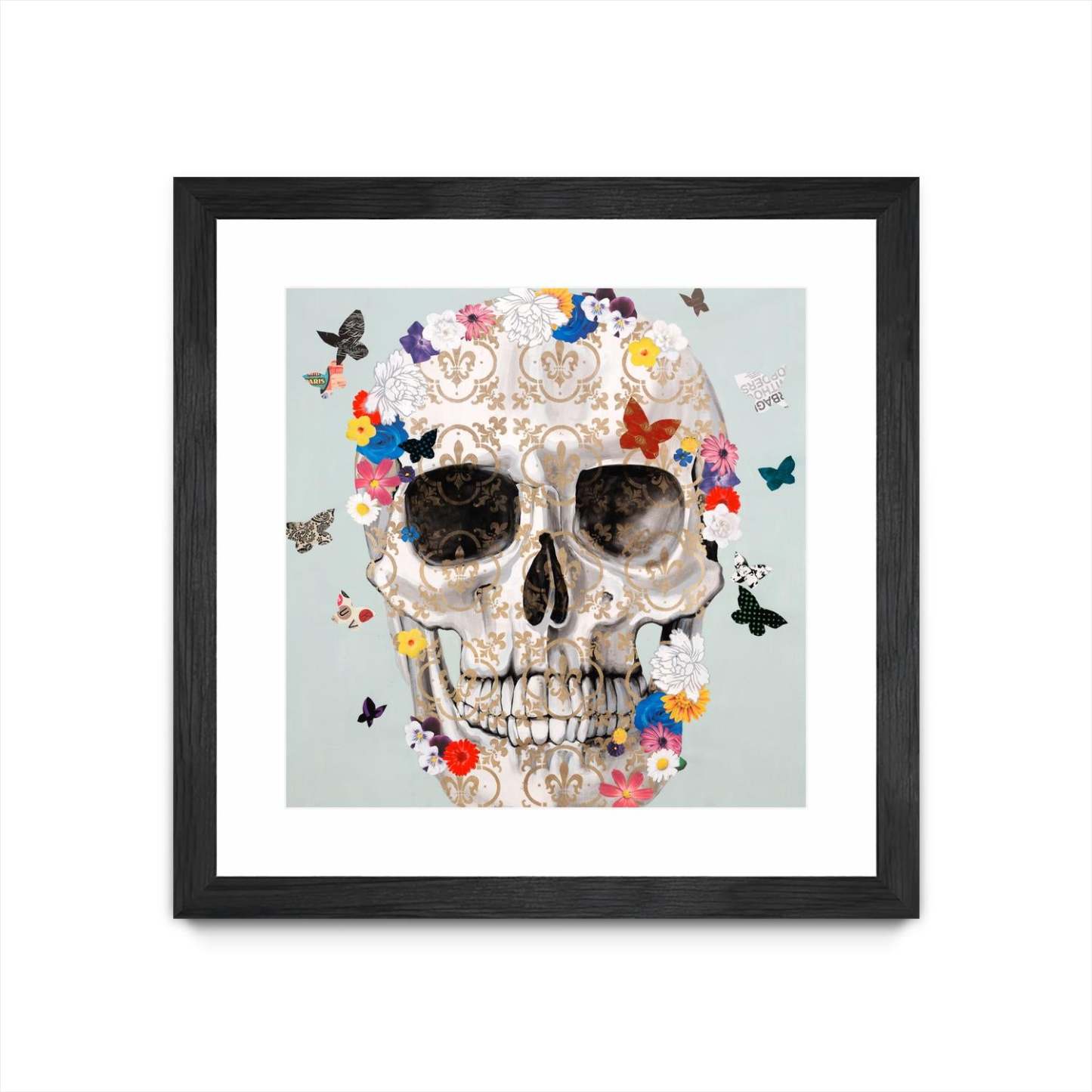Party Favor Matted and Framed Black 36x36 Wall Art|Œuvre d'art murale encadrée noire et mate « Party Favor » 36 x 36