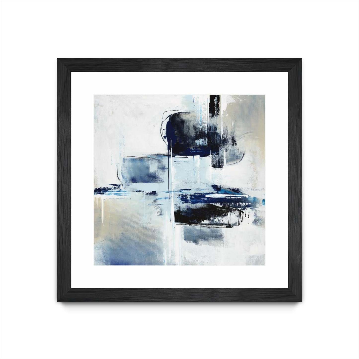 On Ice Matted and Framed Black 30x30 Wall Art|Œuvre d'art murale encadrée noire et mate « On Ice » 30 x 30