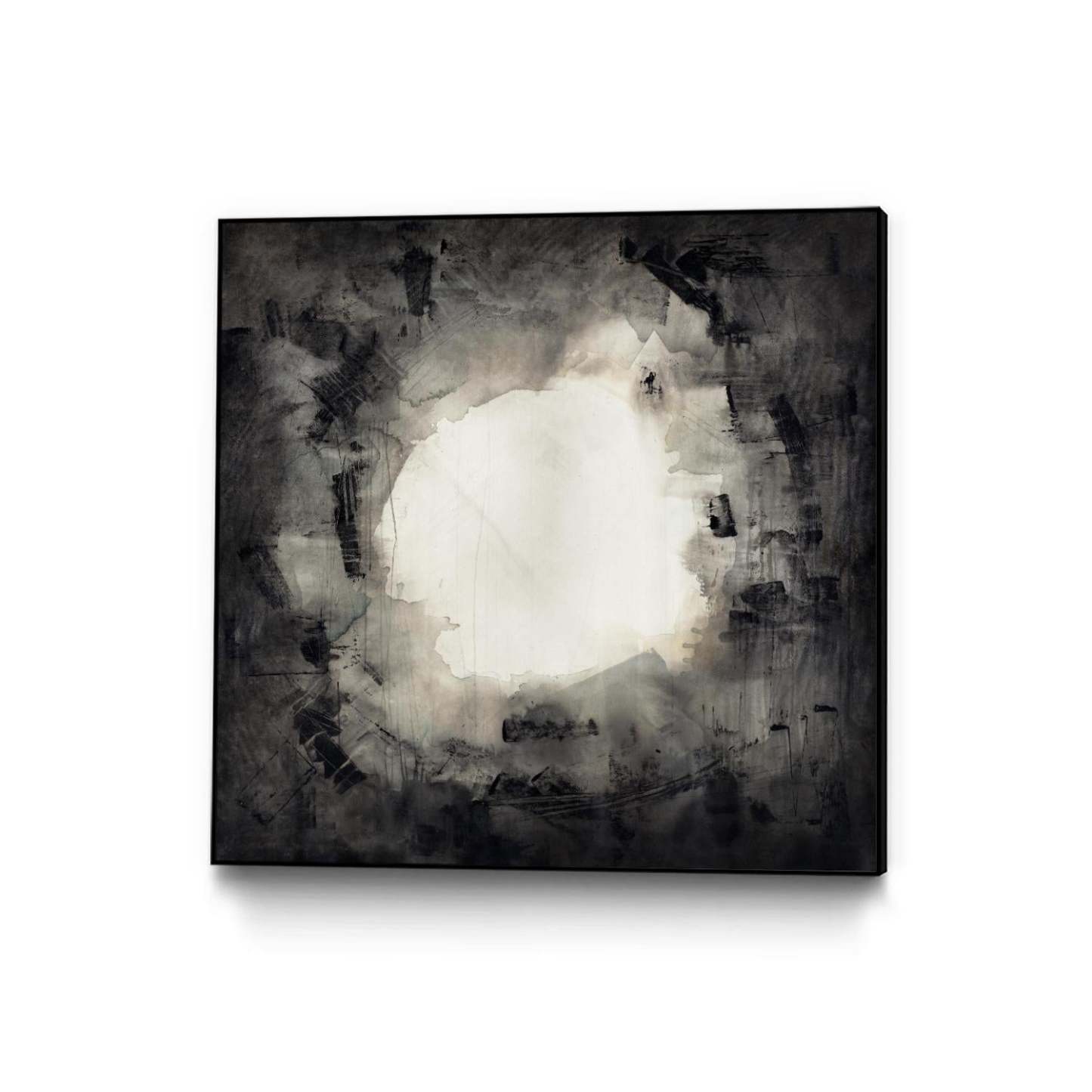 Positives And Negatives Ii Canvas Framed Black 20x20 Wall Art|Œuvre d'art murale sur toile encadrée noire « Positives And Negatives Ii » 20 x 20