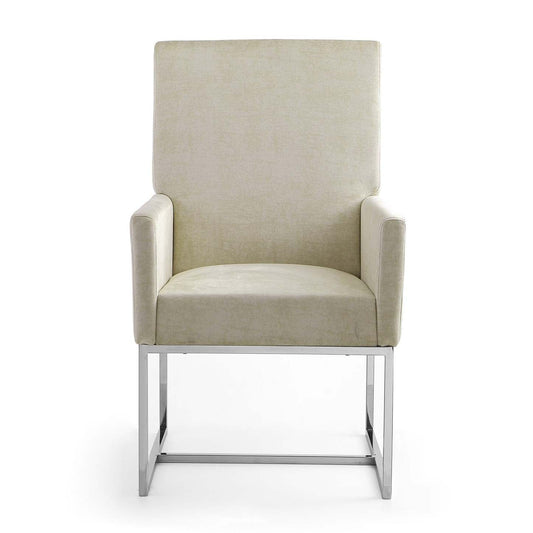 Manhattan Comfort Element Velvet Armless Dining Chair - Champagne|Chaise de salle à manger sans accoudoirs Element de Manhattan Comfort en velours - champagne