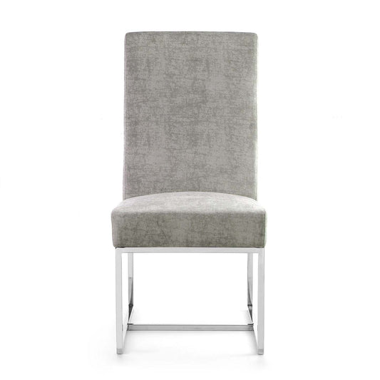 Manhattan Comfort Element Velvet Dining Chair - Acier|Chaise de salle à manger Element de Manhattan Comfort en velours - acier