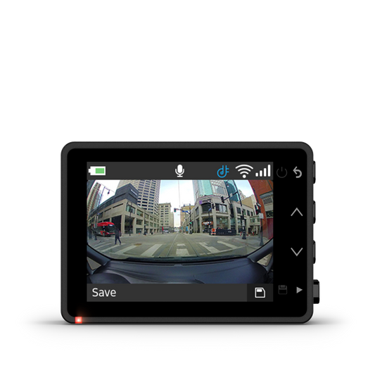 Garmin Dash Cam™ 67w - Vision à distance avec un champ de vision de 140 degrés, contrôlé par la voix, design compact