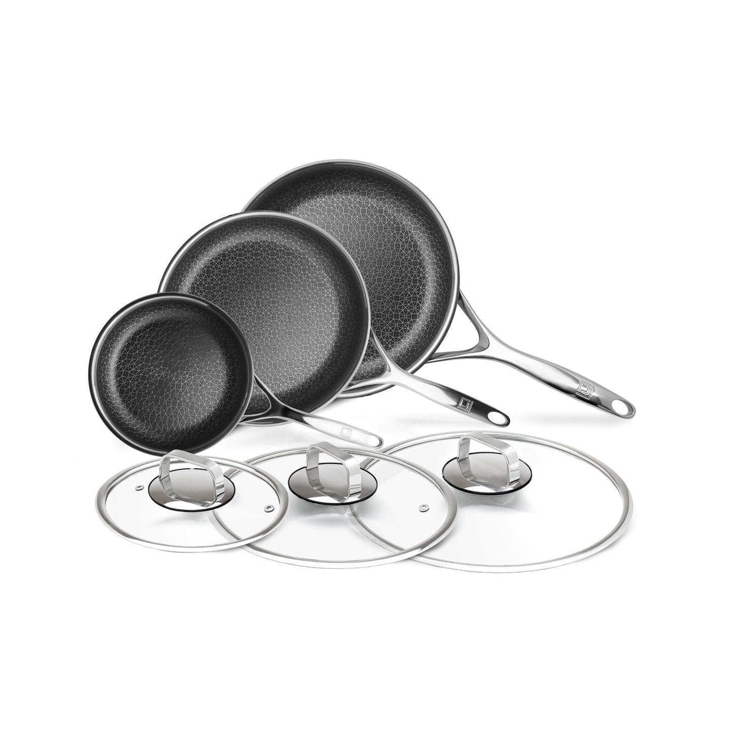 Ensemble de 6 poêles à frire antiadhésives hybrides DiamondClad
