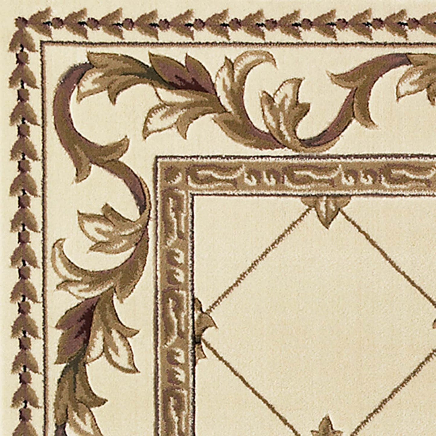 Tapis Domani Classics style victorien à bordure en treillis