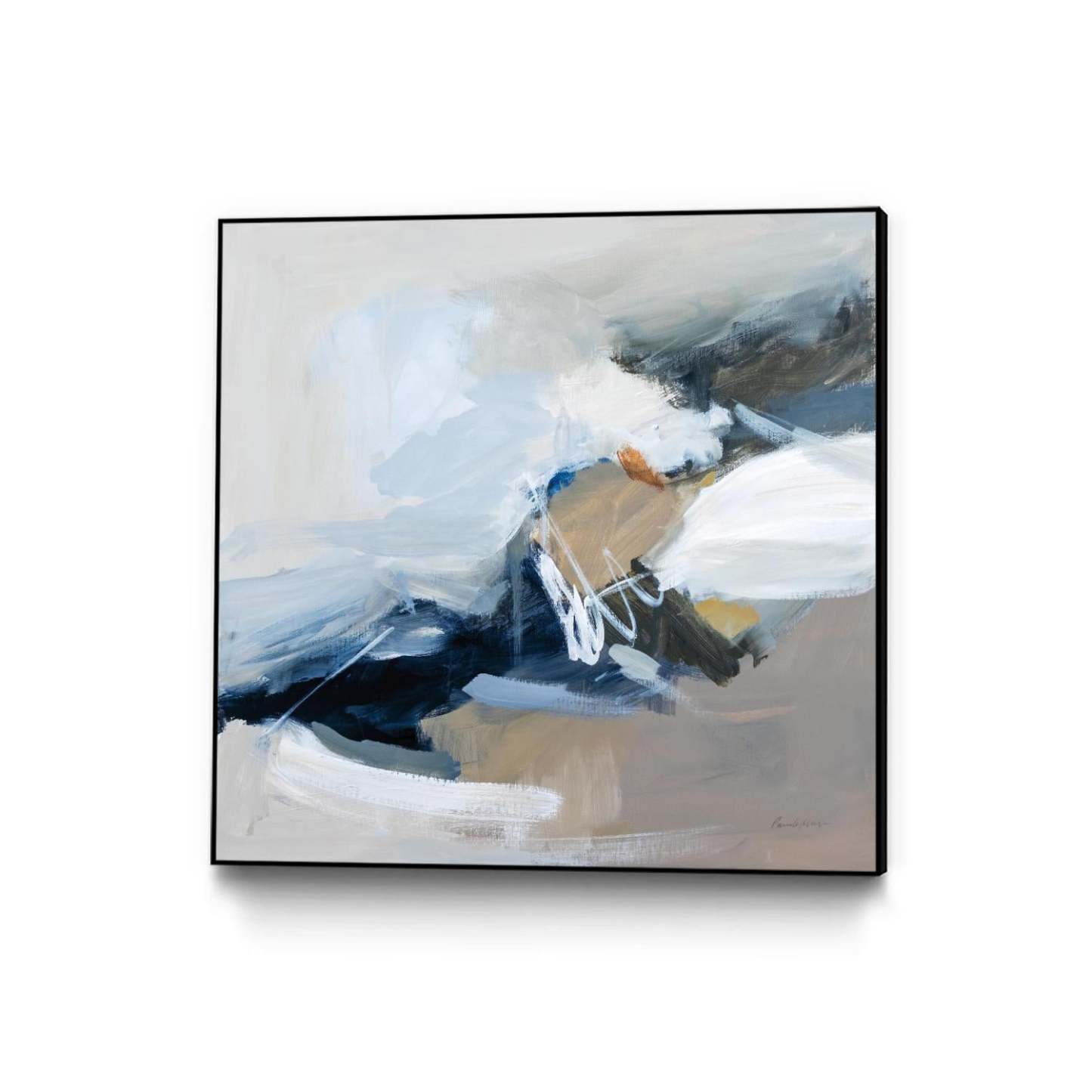 Surfacing Canvas Framed Black 20x20 Wall Art|Œuvre d'art murale sur toile encadrée noire « Surfacing » 20 x 20