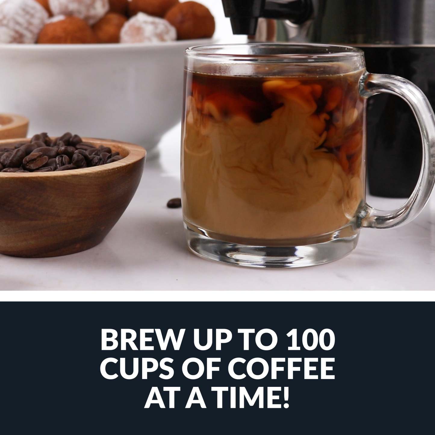 Cafetière Homecraft avec urne à café de 100 tasses et distributeur de boissons chaudes - HCCU100SS