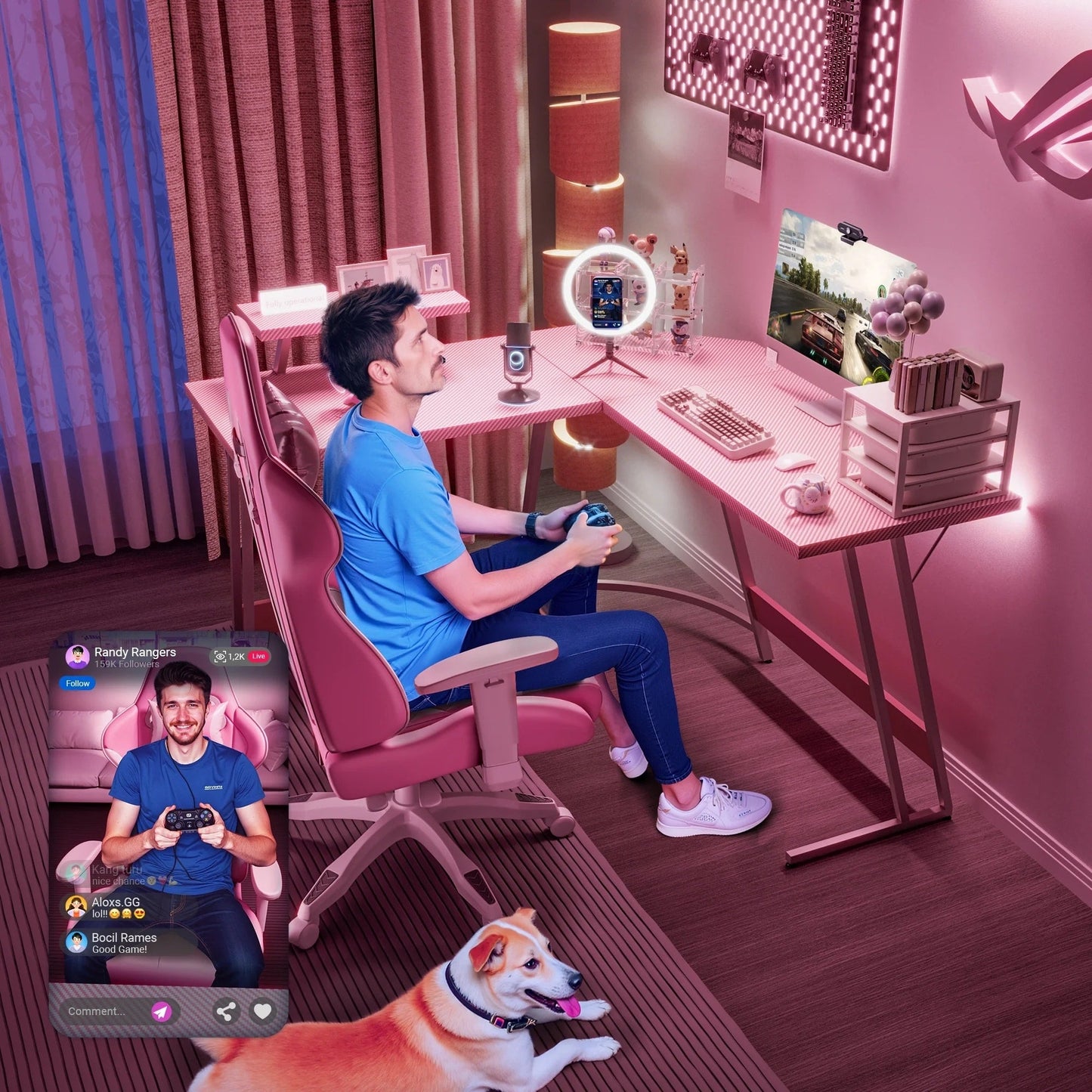 Bureau d'angle Homall en forme de L pour ordinateur, bureau d'écriture