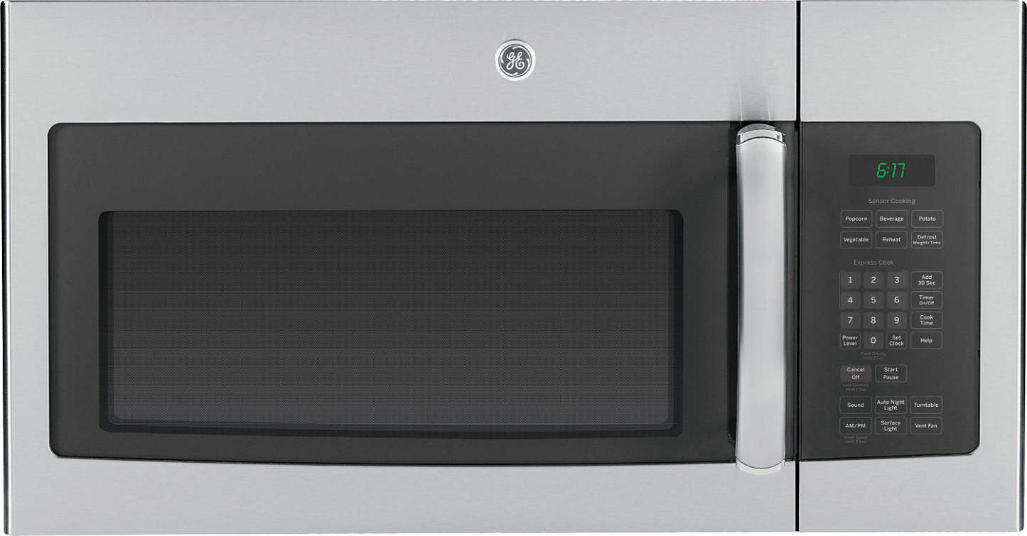 GE 1.6 Cu.Ft. Over-the-Range Microwave Oven - JVM1635SFC|Four à micro-ondes à hotte intégrée GE de 1,6 pi³ – JVM1635SFC|JVM1635S
