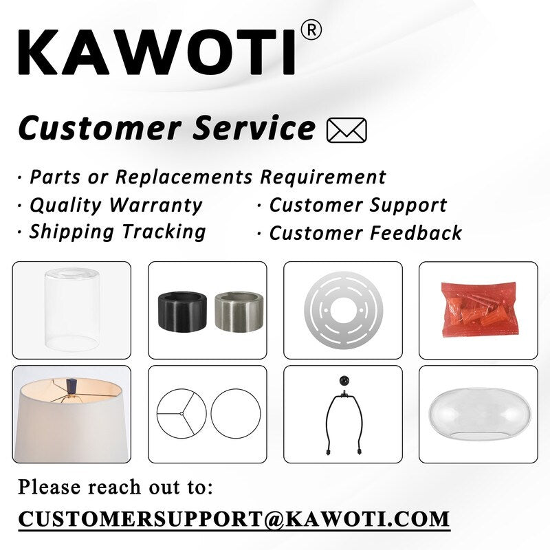 Lampadaire KAWOTI 60,5'' à 2 lumières avec abat-jour en tissu Empire