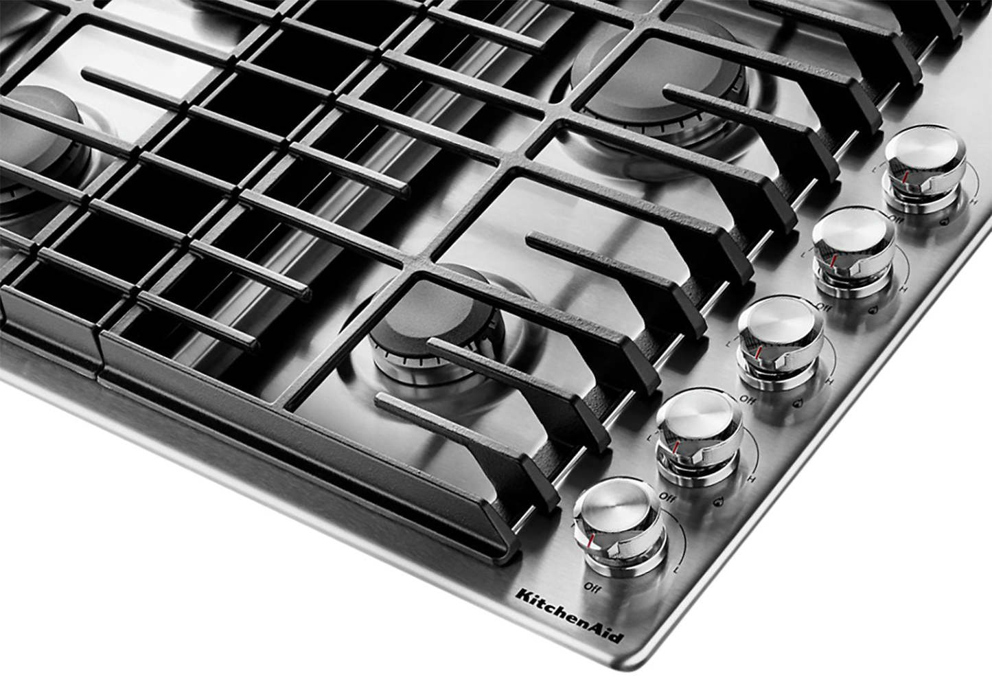 KitchenAid 30 4-Element Gas Cooktop - Stainless Steel - KCGD500GSS | Table de cuisson à gaz KitchenAid de 30 po à 4 éléments - acier inoxydable - KCGD500GSS