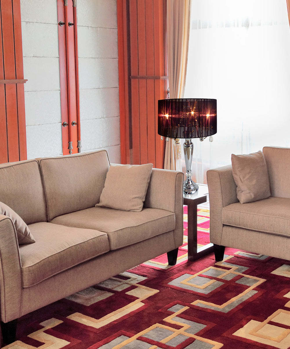 Lampe de table Designs élégants de style romantique tendance avec cristaux suspendus|D21JS06U