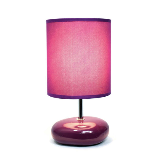 Simple Designs Stonies Table Lamp - Violet|Lampe de table de Simple Designs d'apparence pierre - violette