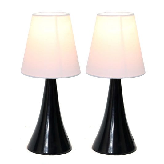 Simple Designs Valencia Colors 2-piece Mini Touch Table Lamp Set - Noir|Ensemble de 2 mini lampes de table tactiles Valencia Colors de Simple Designs - noir