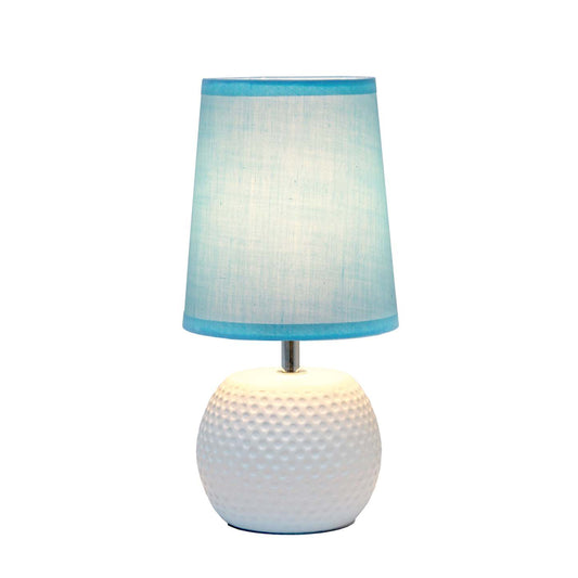 Simple Designs Studded Texture Ceramic Table Lamp - Blue|Lampe de table de Simple Designs en céramique à texture cloutée - bleue