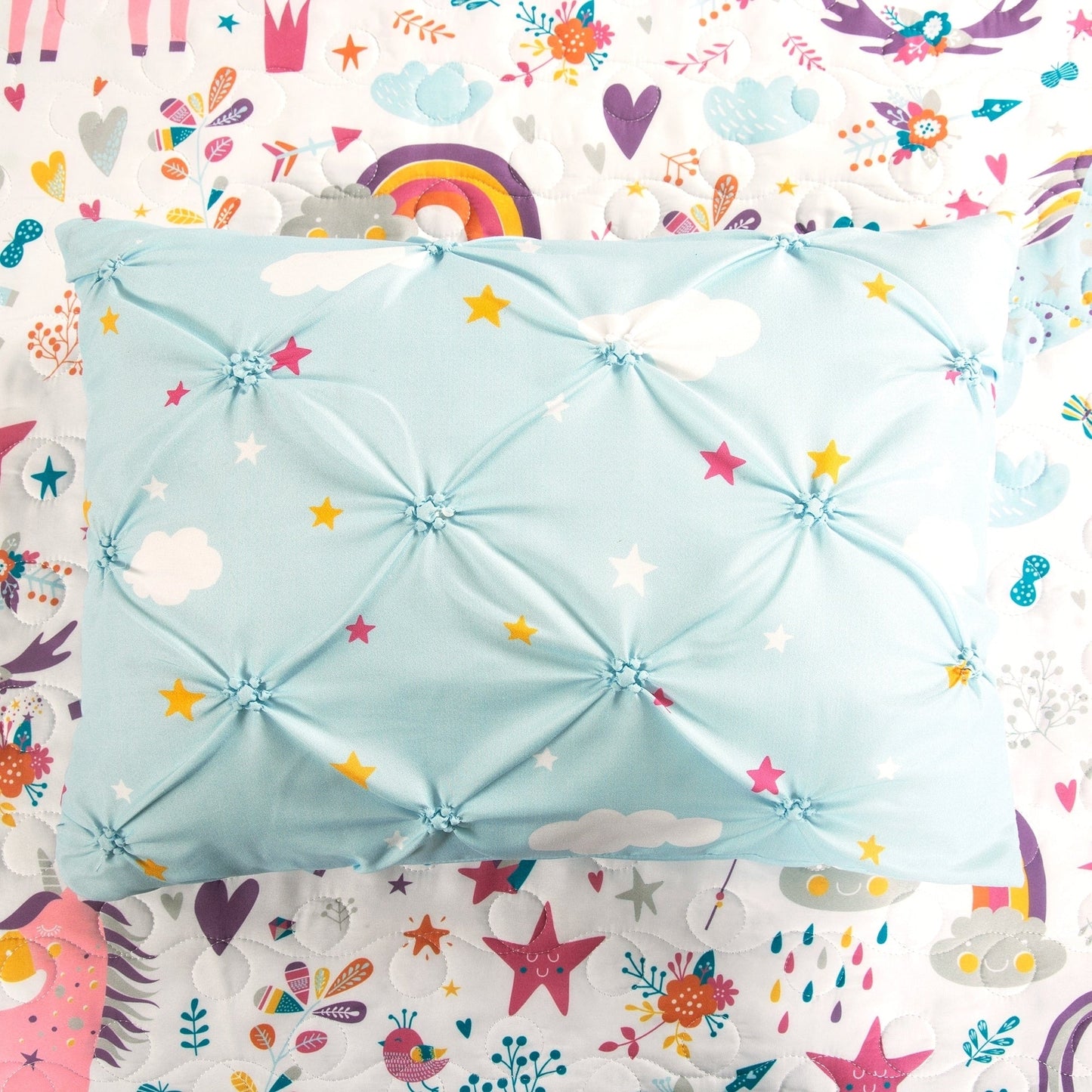 Ensemble de courtepointe Porch & Den Marguerite Licorne/Cœur